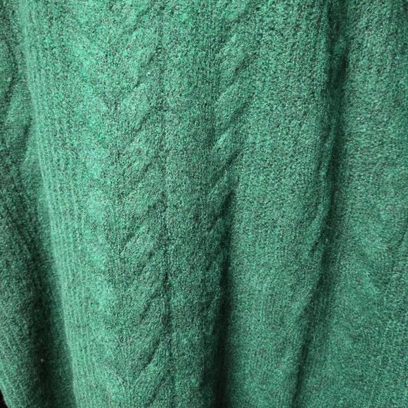 AVA & VIV Cable Knit Pullover Sweater | 3X | Dark Green | Plus Size Crew Neck - Picture 7 of 7